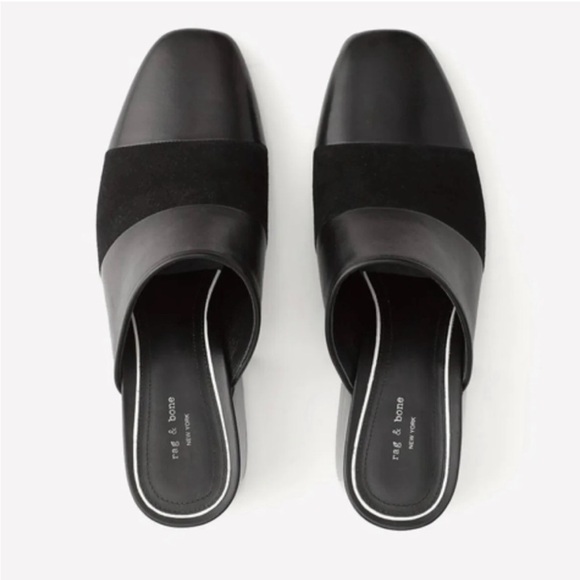 Closeout!▪️NIB Rag & Bone Millie Mule Slides in Black Multi-9 - Picture 3 of 7